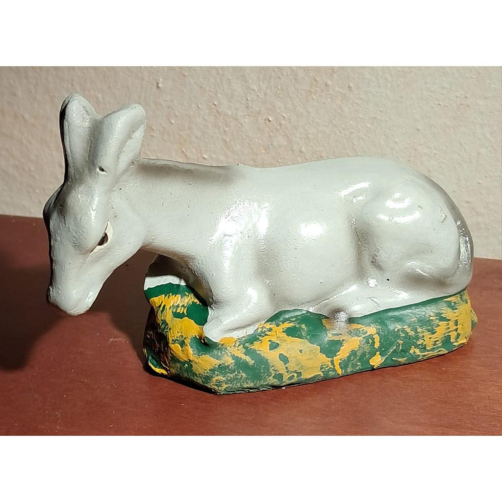 Asino statuina in gesso 8cm