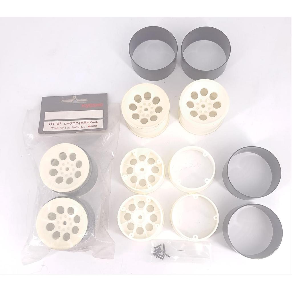 set 3 coppie cerchi per pneumatici a basso profilo 1/10 Kyosho