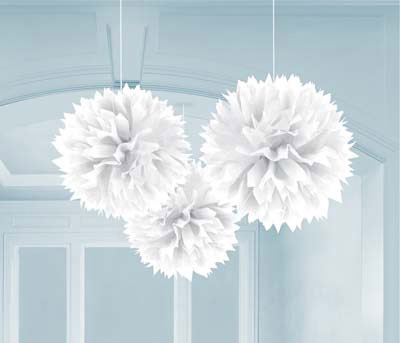 Fluffy Deco carta bianco 41 cm 3 pz