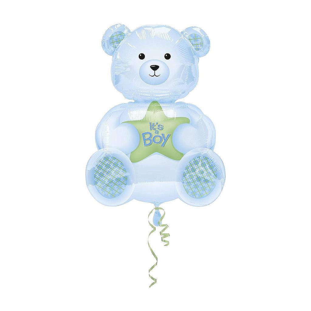 palloncino foil orsetto azzurro