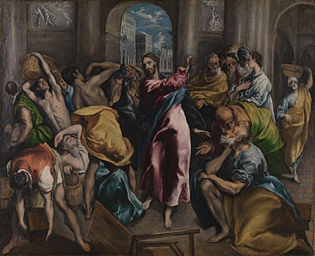 El greco: Christ driving the traders from the temple 1000pz