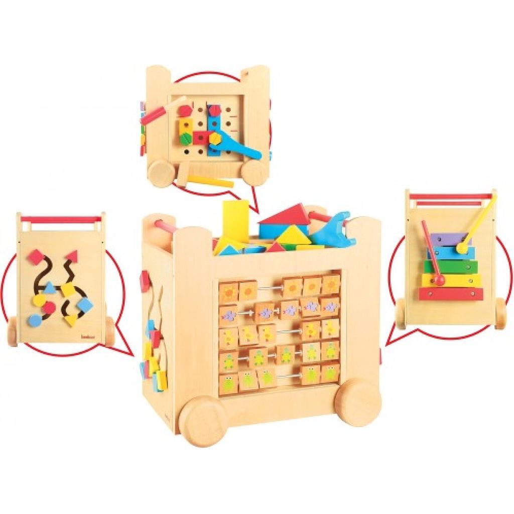 cubo attività in legno