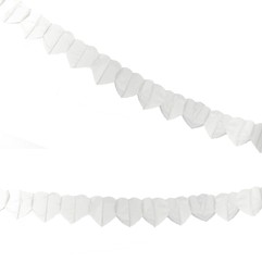 festone bianco cuori carta 