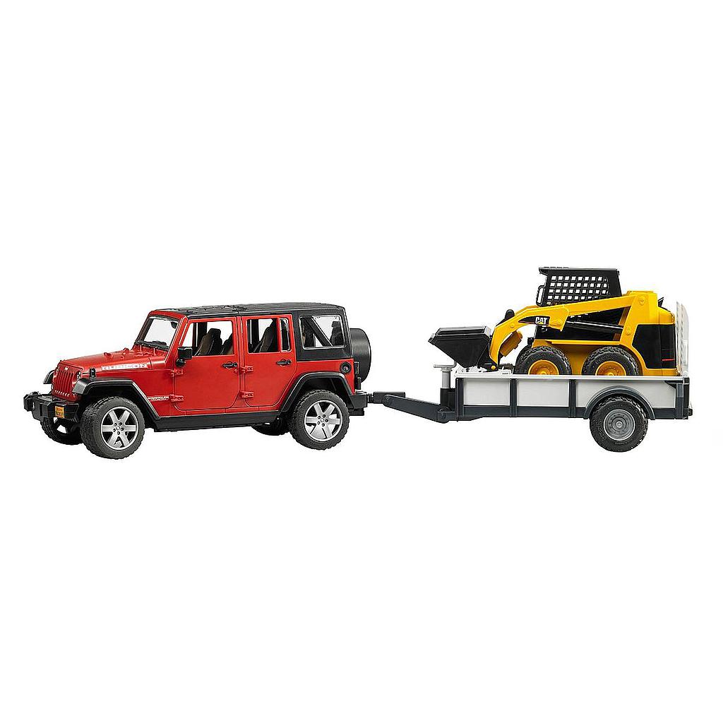 Jeep Wrangler Rubicon con miniCat e rimorchio