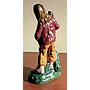 Suonatore cornamusa statuina in gesso 10cm