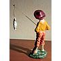 Pescatore statuina in gesso 10cm