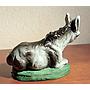Asino statuina in gesso 8cm