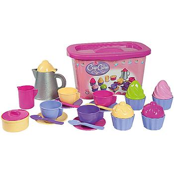 set caffè con cupcake