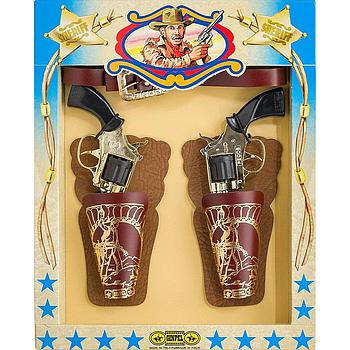 cinturone cowboy con 2 pistole Pecos
