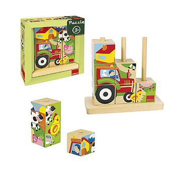 puzzle cubi fattoria
