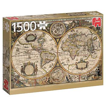 mappa del mondo 1630 1500pz