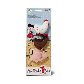 set 3 animali peluche 