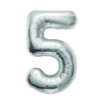 Pallone 34" - 86 cm Numero 5 - Silver 1 pz