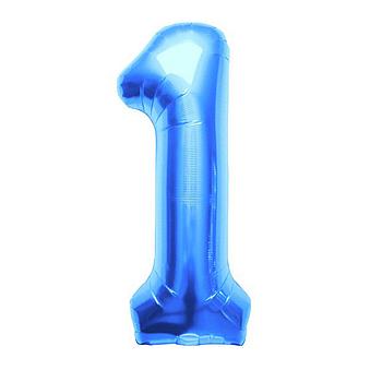 Pallone 34" - 86 cm Numero 1 - Blue 1 pz