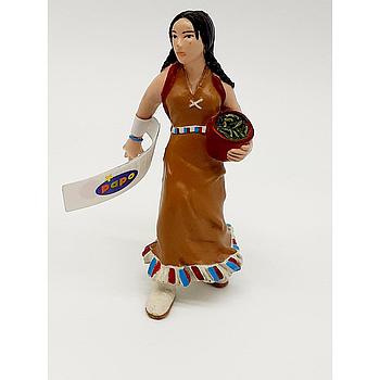 donna indiana squaw con bambino