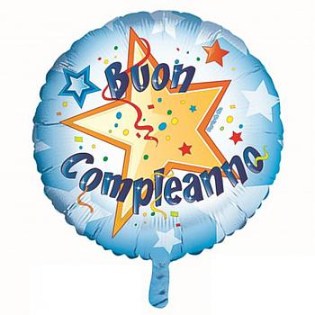 pallone buon compleanno blu mylar