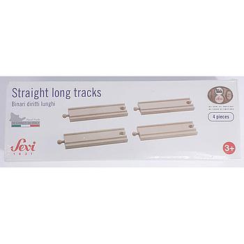 binari in legno diritti lunghi 4pz