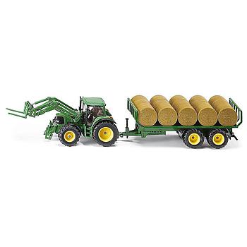 John Deere + rimorchio fieno 