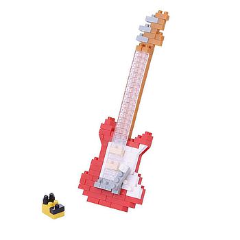 Chitarra elettrica rossa nanoblock