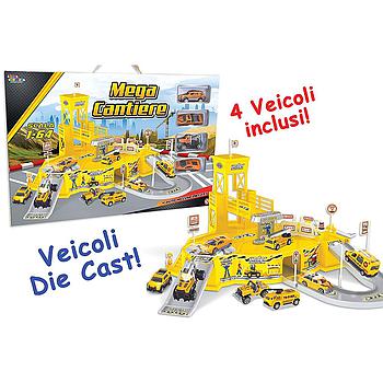 cantiere set con mezzi da lavoro