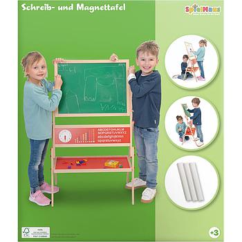 lavagna magnetica e gessi in legno