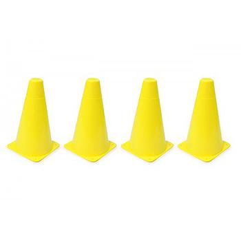 Coni traffico giallo 4 pezzi