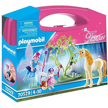 Fata con unicorno in valigetta