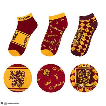 Set 3 paia di calzetti bassi Grifondoro - Harry Potter