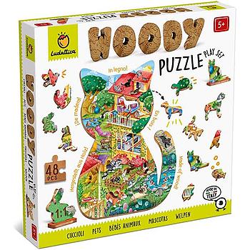 Puzzle legno cuccioli 48 pz