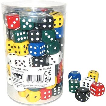 Dadi colori assortiti 18mm