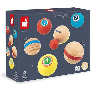 Gioco delle bocce in legno