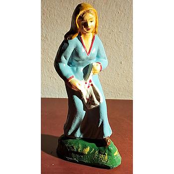 Lavandaia statuina in gesso 10cm