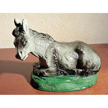 Asino statuina in gesso 8cm