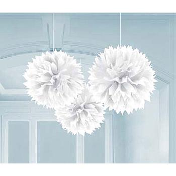 Fluffy Deco carta bianco 41 cm 3 pz