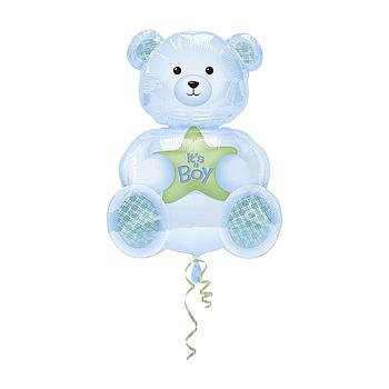 palloncino foil orsetto azzurro