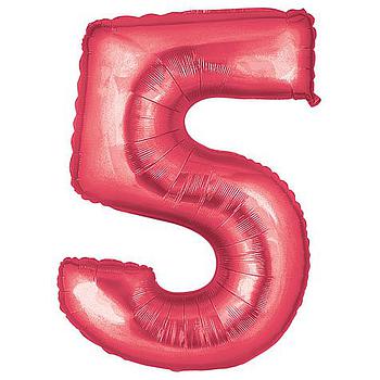 palloncino n.5 rosso megaloon foil
