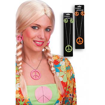 set peace and love - collana orecchini