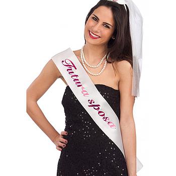 fascia bianca nubilato futura sposa