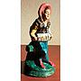 Suonatore fisarmonica statuina in gesso 10cm