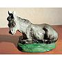 Asino statuina in gesso 8cm
